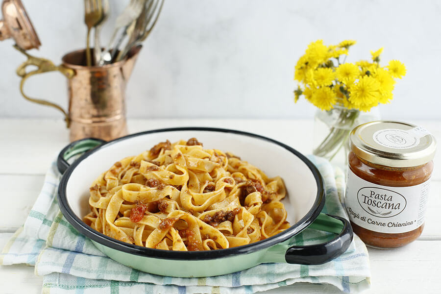 Fettuccine al ragù di chianina